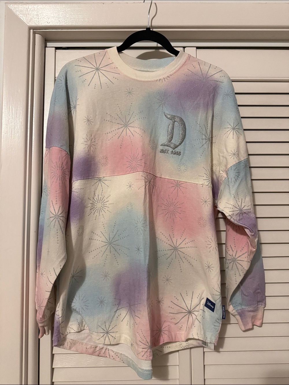 Disney Pastel Tie-Dye Starburst Long Sleeve Pullover